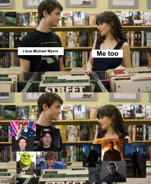 I two, like Michael Myers | image tagged in michael myers,shrek | made w/ Imgflip meme maker