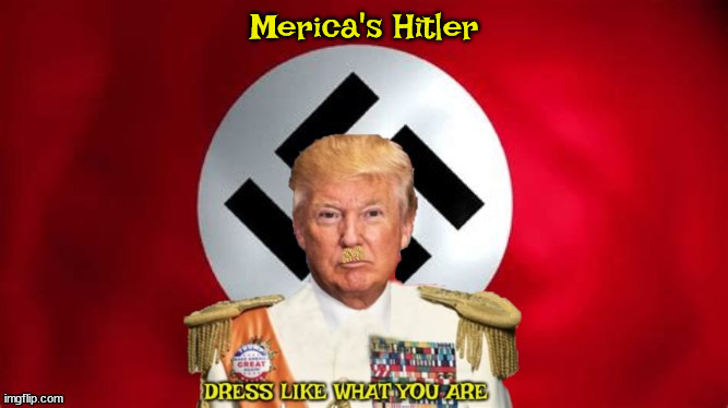 Merica's Hitler | image tagged in merica's hitler,maga monarch,duh furhrer,mein drumpf,mummar match,maga maleviolent | made w/ Imgflip meme maker