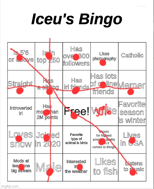 following le trend | image tagged in iceu's bingo | made w/ Imgflip meme maker