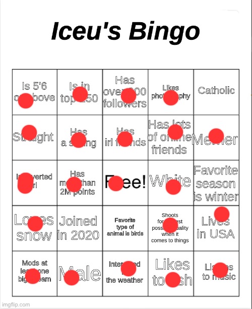 I’m not any sector of the church | image tagged in iceu's bingo | made w/ Imgflip meme maker