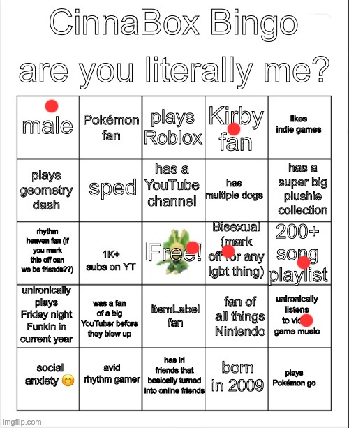 I am not literally you | image tagged in cinnabox bingo | made w/ Imgflip meme maker