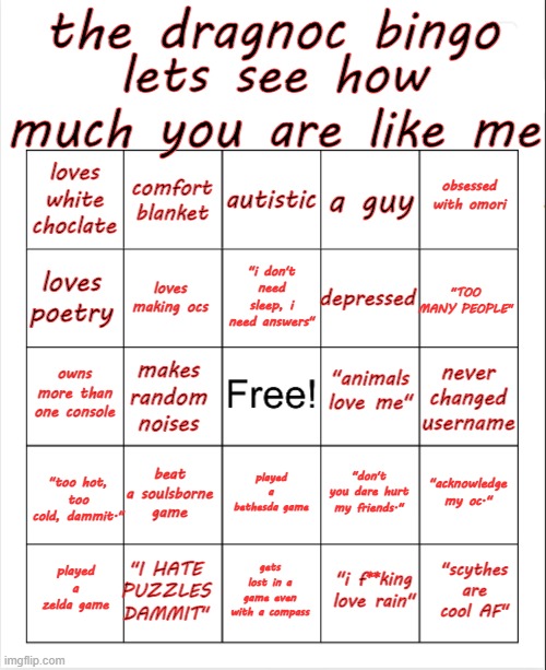 try it | image tagged in dragnoc bingo | made w/ Imgflip meme maker