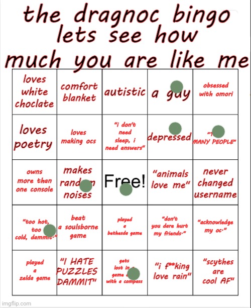 E | image tagged in dragnoc bingo,bingo,memes,msmg | made w/ Imgflip meme maker