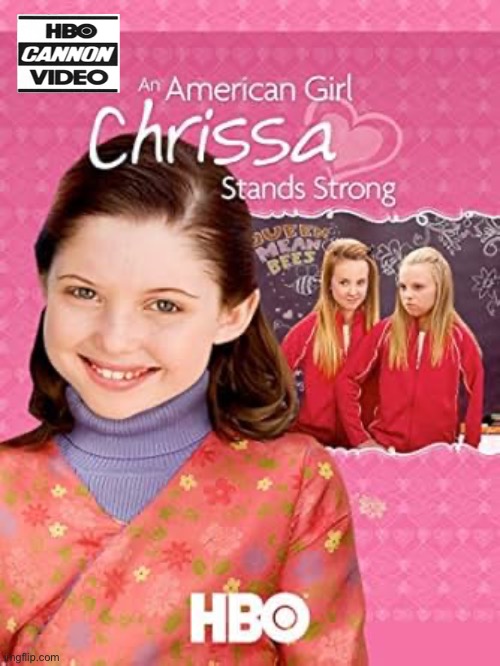 Chrissa Stands Strong (VHS) Box Art | image tagged in girl,bullies,school,vhs,swimming pool,hbo | made w/ Imgflip meme maker