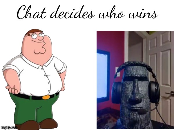 Chat decides who wins | image tagged in chat decides who wins | made w/ Imgflip meme maker