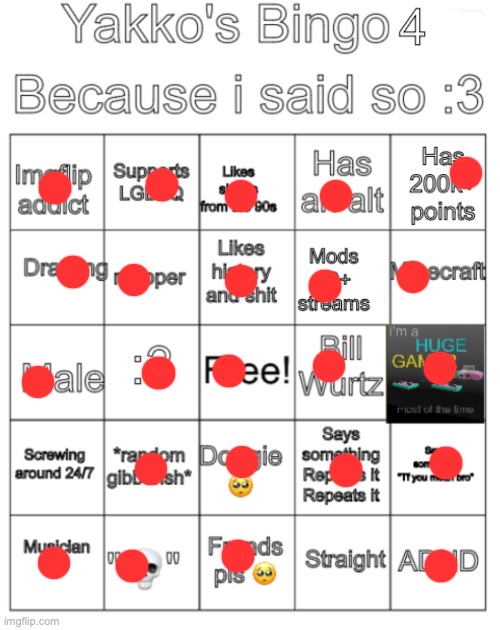 Yakko's bingo V4 | image tagged in yakko's bingo v4 | made w/ Imgflip meme maker