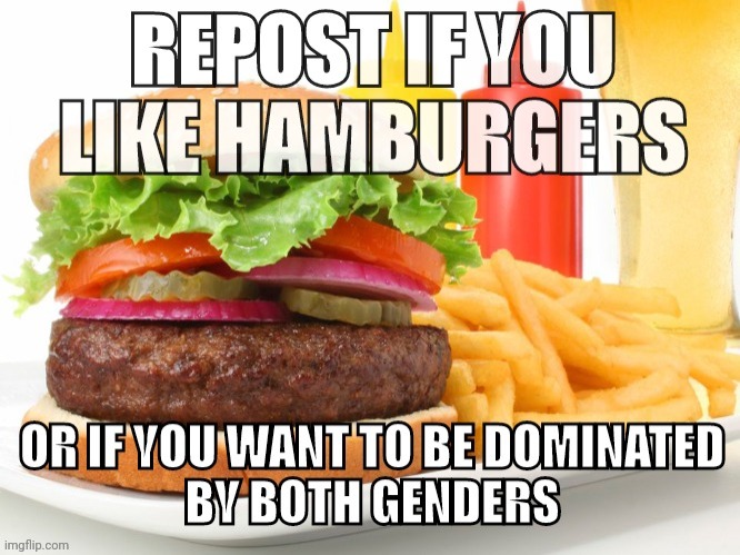 I like hamburgers | image tagged in repost if you like hamburgers | made w/ Imgflip meme maker