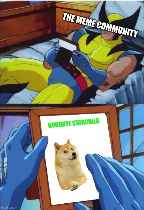 Kabosu!!! | THE MEME COMMUNITY; GOODBYE STARCHILD | image tagged in wolverine remember,doge,memes | made w/ Imgflip meme maker