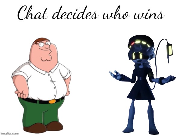 Chat decides who wins | image tagged in chat decides who wins | made w/ Imgflip meme maker