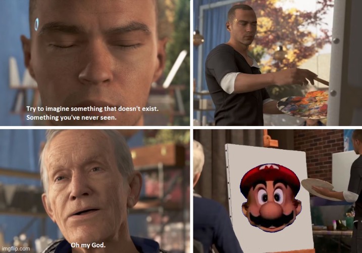 It’s a masterpiece! | image tagged in detroit become painter,m a r i o | made w/ Imgflip meme maker