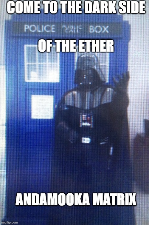 The Dark Side of the Ether- The Andamooka Matrix | COME TO THE DARK SIDE; OF THE ETHER; ANDAMOOKA MATRIX | image tagged in sci-fi explosion,discord,andamooka,matrix | made w/ Imgflip meme maker