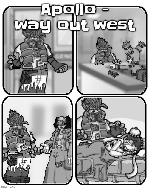Slap happy rhythm busters loss | Apollo - way out west | image tagged in slap happy rhythm busters loss | made w/ Imgflip meme maker