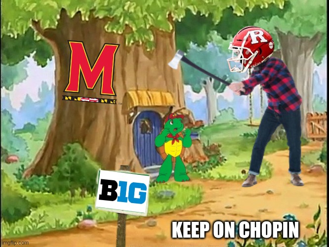 Rutgers vs Maryland meme | KEEP ON CHOPIN | image tagged in memes,college football,football,sports,rivalry | made w/ Imgflip meme maker