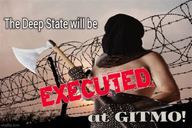 Execute them at GITMO! | image tagged in execution,deep state,us military,medieval,justice,political | made w/ Imgflip meme maker