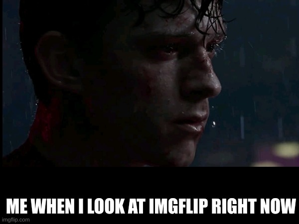 It is honestly just sad to see Imgflip rn | ME WHEN I LOOK AT IMGFLIP RIGHT NOW | image tagged in movie,fun | made w/ Imgflip meme maker