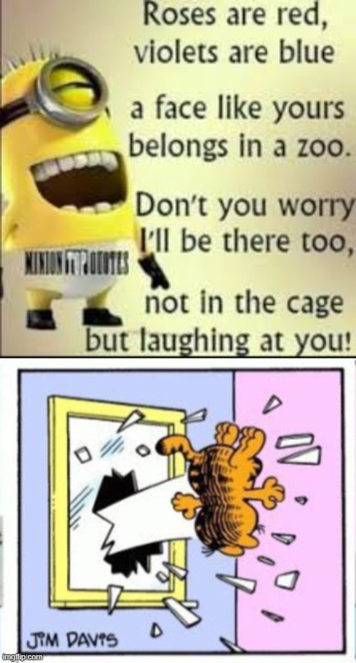 image tagged in garfield gets thrown out of a window | made w/ Imgflip meme maker