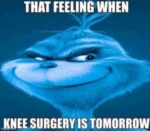 That feeling when knee surgery is tomorrow | image tagged in that feeling when knee surgery is tomorrow | made w/ Imgflip meme maker