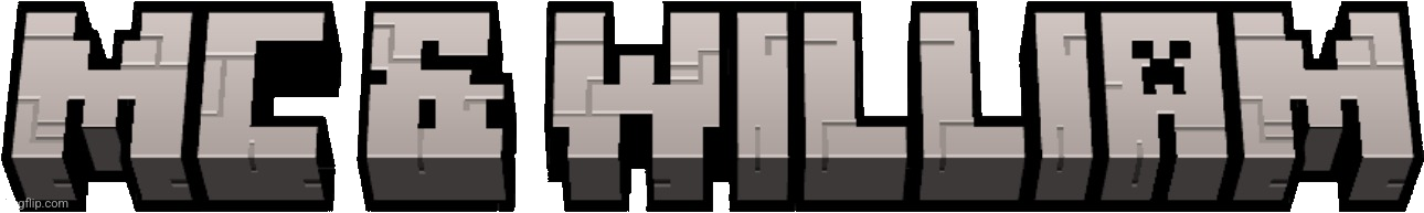 Minecraft MC and William transparent logo Blank Meme Template