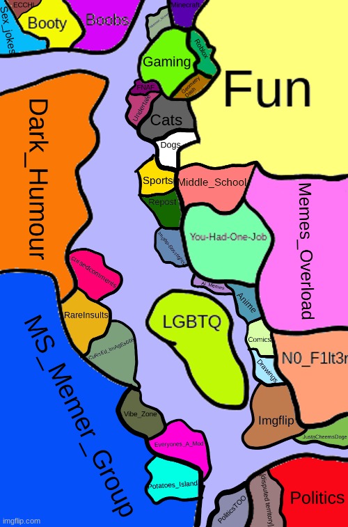 if imgflip streams were a map | made w/ Imgflip meme maker