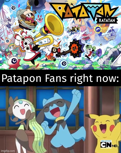 Are you all happy to see Patapon game's Return, Patapon Fans? | Patapon Fans right now: | image tagged in patapon,happy | made w/ Imgflip meme maker