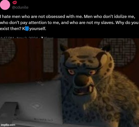 oh my goodness | image tagged in tai lung at the computer,twitter | made w/ Imgflip meme maker