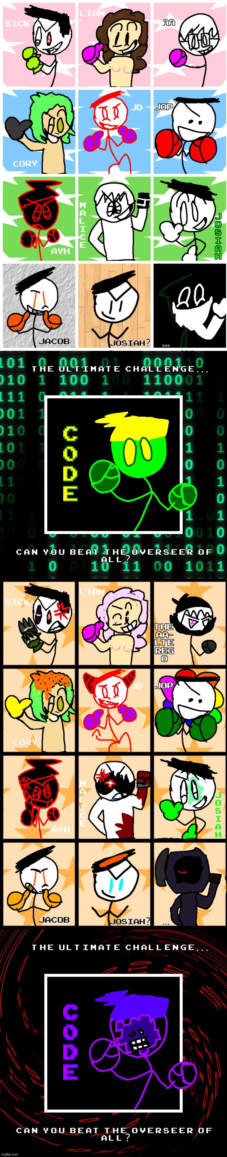 punch out but Josanity characters (ft. Cory and lian) | made w/ Imgflip meme maker