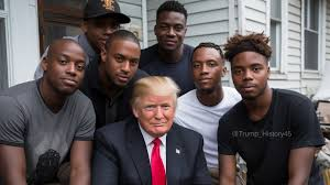 Black Guys With Trump Blank Meme Template