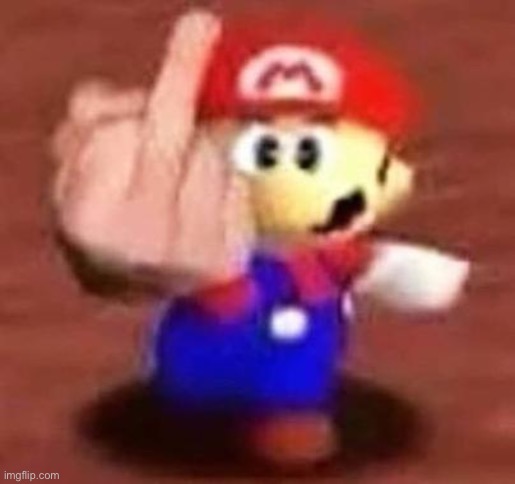 Mario middle finger | image tagged in mario middle finger | made w/ Imgflip meme maker