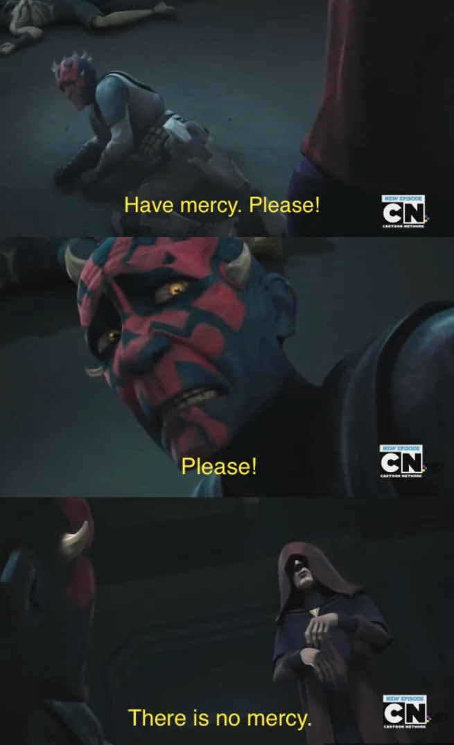 Palpatine tortures Maul Blank Meme Template