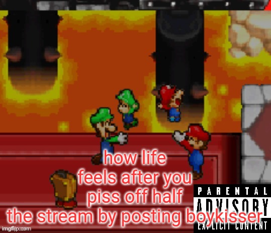 I'm done for now | how life feels after you piss off half the stream by posting boykisser | image tagged in best album cover ever | made w/ Imgflip meme maker
