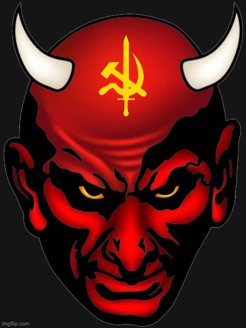 The devil is a communist | image tagged in devil face icon with transparency | made w/ Imgflip meme maker