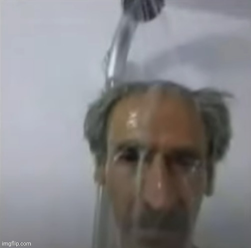 Jeffrey Stone takes his first shower | image tagged in old man slime shower | made w/ Imgflip meme maker