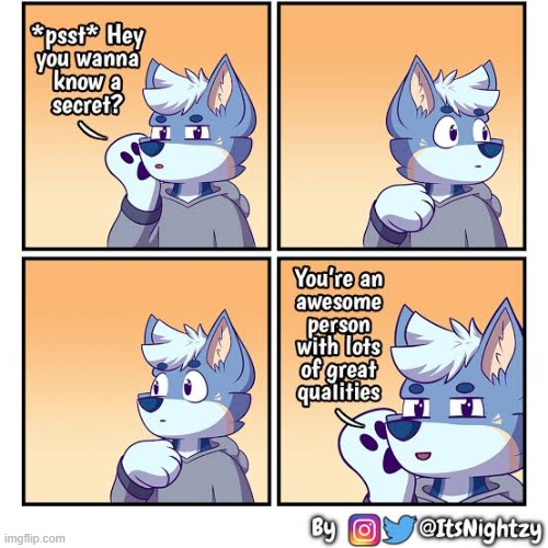 OG one with the good ending(art credit: It'sNightzy) | image tagged in it'snightzy,nightzy,furry,comic,cartoon | made w/ Imgflip meme maker
