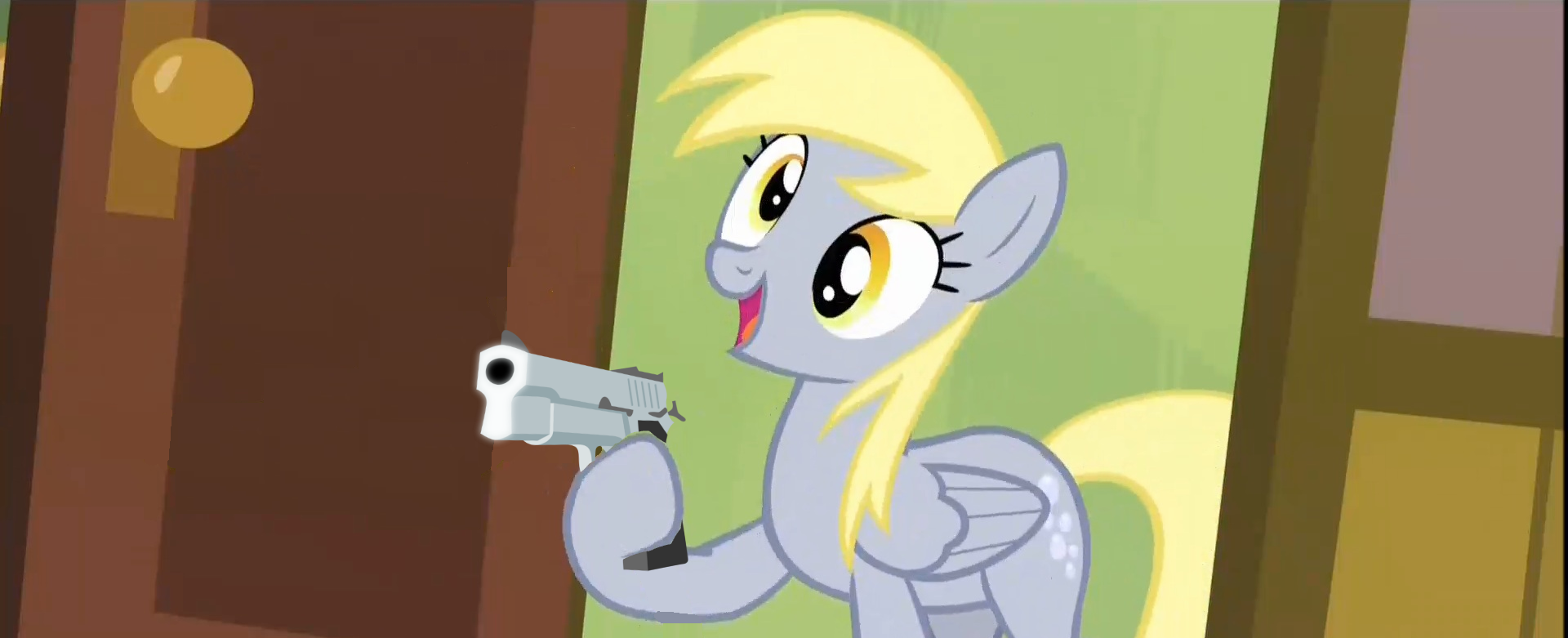 MLP Derpy Gun Blank Meme Template