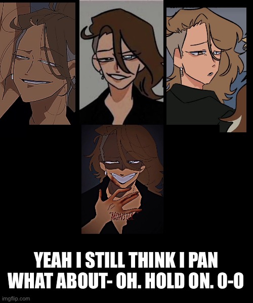 WHY IS IT ALWAYS THE CRAZY ONES THAT ARE HOT | YEAH I STILL THINK I PAN WHAT ABOUT- OH. HOLD ON. 0-O | image tagged in idk | made w/ Imgflip meme maker