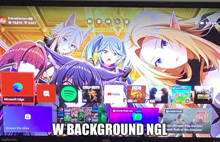 Xbox background | W BACKGROUND NGL | image tagged in xbox one,friend me | made w/ Imgflip meme maker