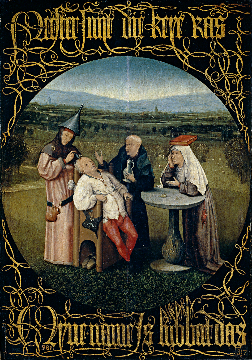 Hieronymus Bosch-Stone of Madness Blank Meme Template