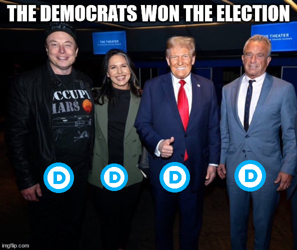 Old Democrats won the election | image tagged in memes,politics,democrats,2024 | made w/ Imgflip meme maker