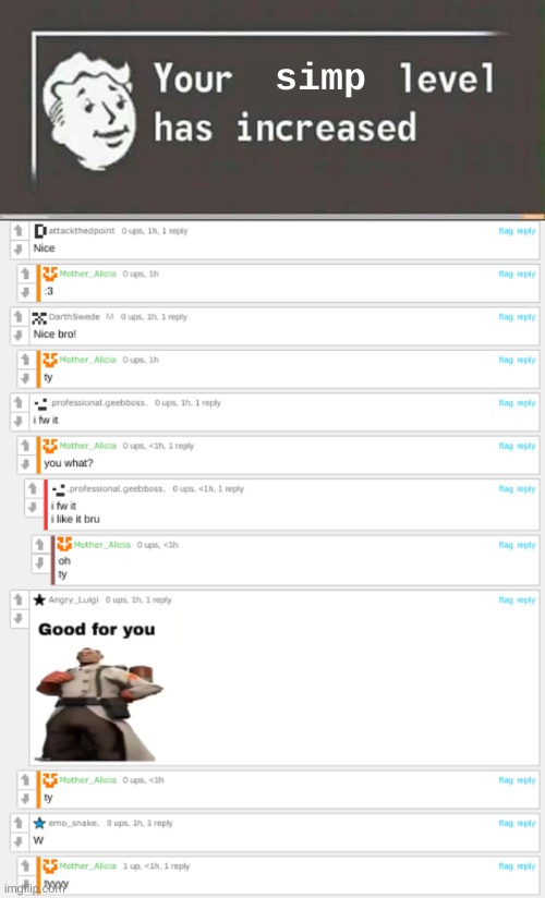I didn't know there were so many simps on imgflip | simp | image tagged in your level has increased | made w/ Imgflip meme maker