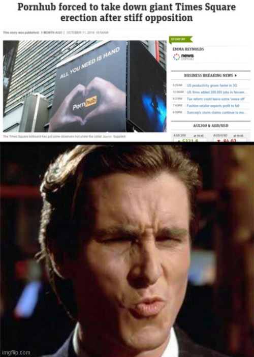 Poor Pornhub | image tagged in christian bale ooh | made w/ Imgflip meme maker