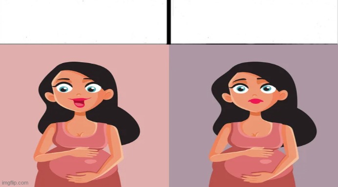 pregnant x vs y Blank Meme Template