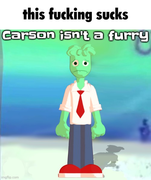 Carson is based on an itemlabel character stfu | Carson isn't a furry | image tagged in sprite main | made w/ Imgflip meme maker