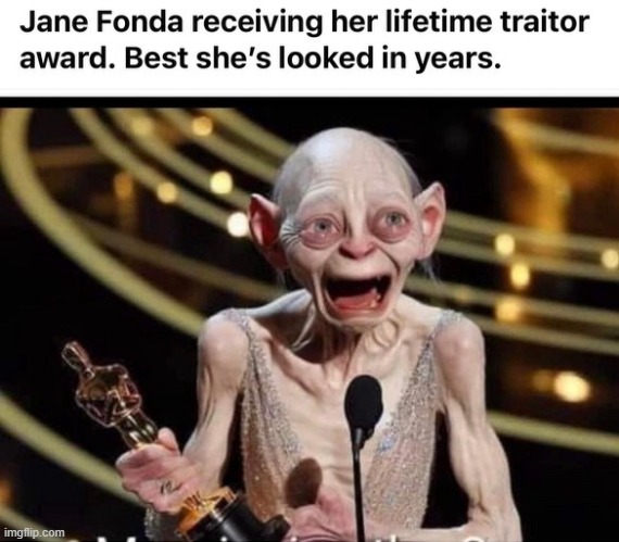 Jane Fonda without makeup | image tagged in vince vance,jane fonda,treason,traitor,vietnam,betrayal | made w/ Imgflip meme maker