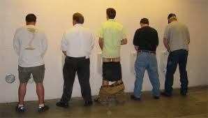 5 Men at Urinals Blank Meme Template