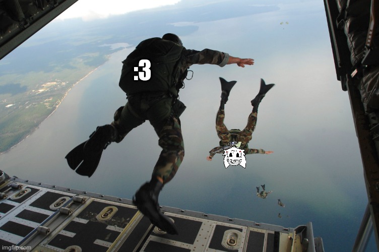 Spec Ops Deploying | :3 | image tagged in spec ops deploying | made w/ Imgflip meme maker