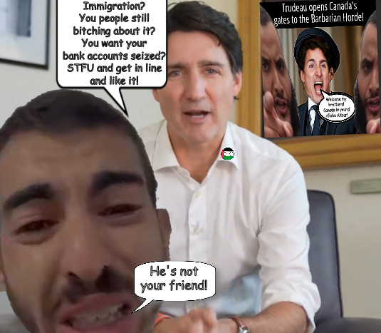 Trudeau snuffs Canada "Let 'em eat dates!" | Immigration?
You people still bitching about it?
You want your bank accounts seized?
STFU and get in line
and like it! He's not your friend! | image tagged in memes,politics,canada,trudeau,migrants | made w/ Imgflip meme maker