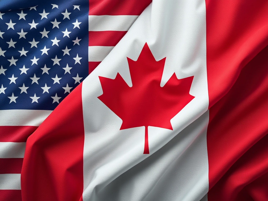 flags canada us Blank Meme Template