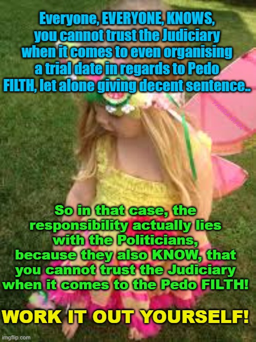 Other than the US, everyone KNOWS you cannot trust the Judiciary, particularly in Australia! | Everyone, EVERYONE, KNOWS, you cannot trust the Judiciary when it comes to even organising a trial date in regards to Pedo FILTH, let alone giving decent sentence.. YARRA MAN; So in that case, the responsibility actually lies with the Politicians, because they also KNOW, that you cannot trust the Judiciary when it comes to the Pedo FILTH! WORK IT OUT YOURSELF! | image tagged in queensland,victoria,pedo judges,priests,politicians | made w/ Imgflip meme maker