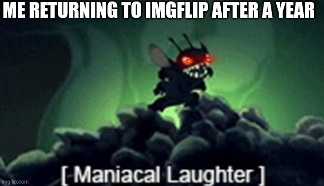 hello | ME RETURNING TO IMGFLIP AFTER A YEAR | image tagged in the return | made w/ Imgflip meme maker