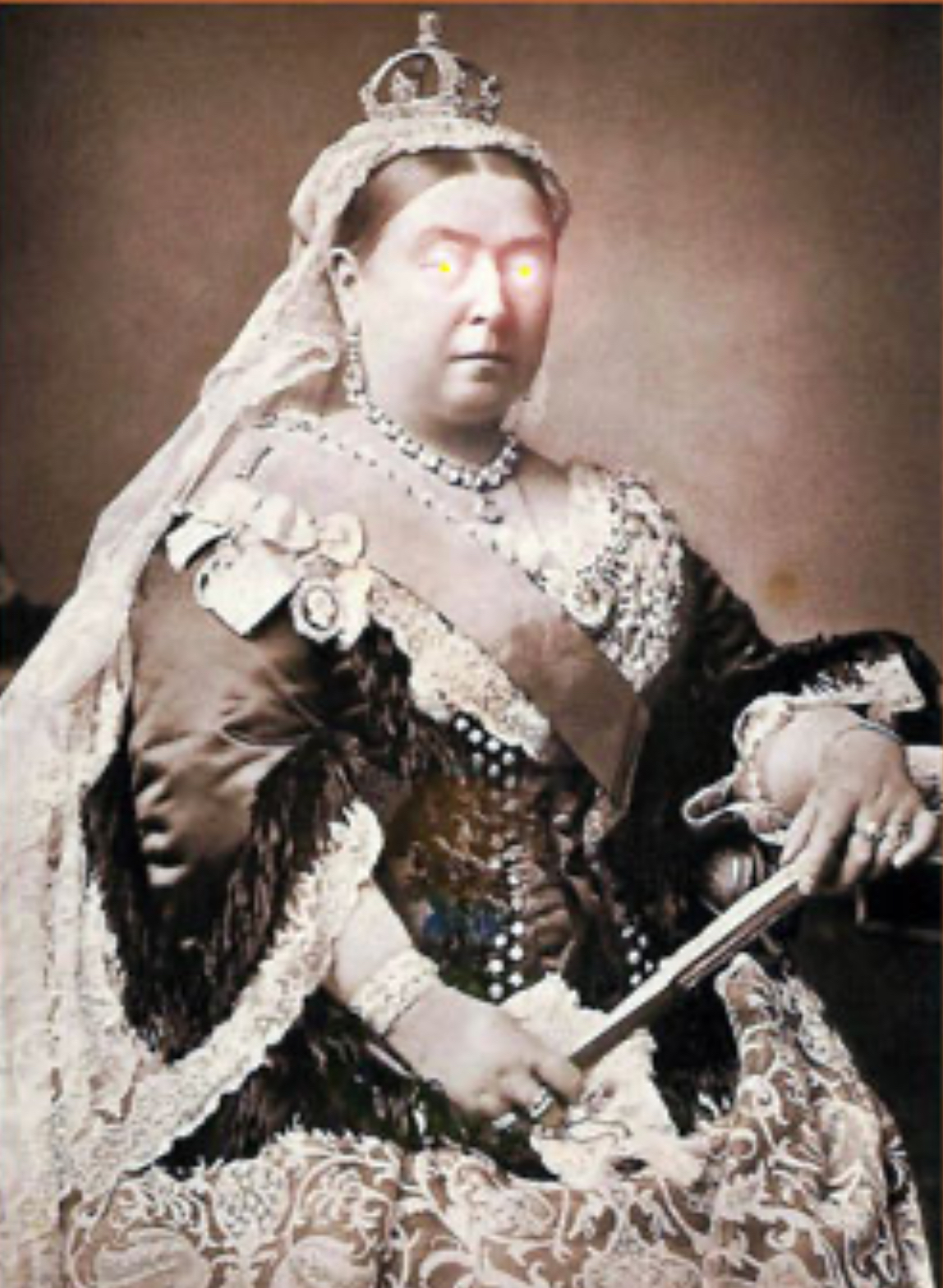 Laser Eyes Queen Victoria Blank Meme Template